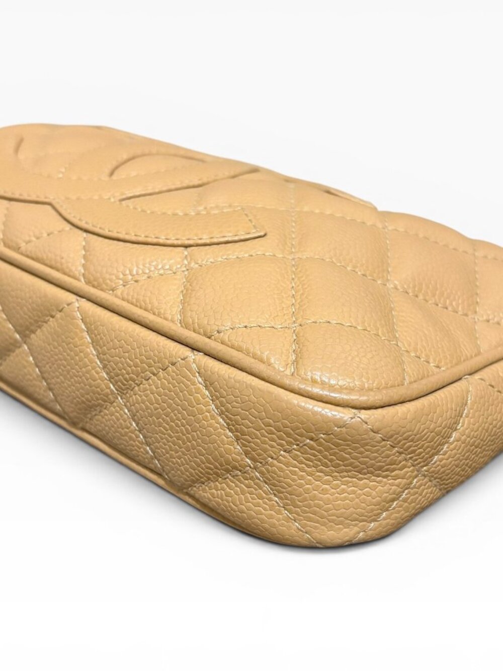 Chanel Caviar Tan Leather Pochette - Picture 13 of 16